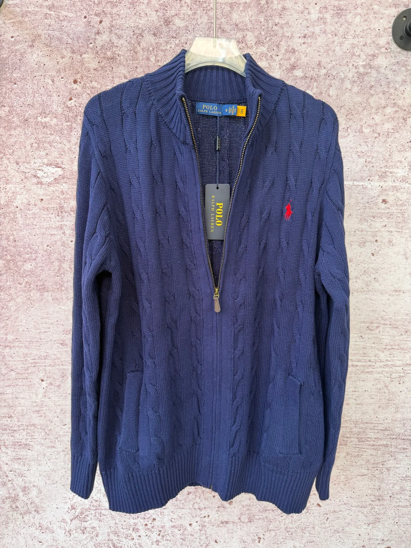 P260 Ralph Lauren's new autumn full-zip sweater jacket, the same style for men and women, can be worn as an inner layer or as a jacket, original pure cotton washed yarn, customized hardware accessories, original exquisite pony logo embroidery, fine workmanship, recommended hot product